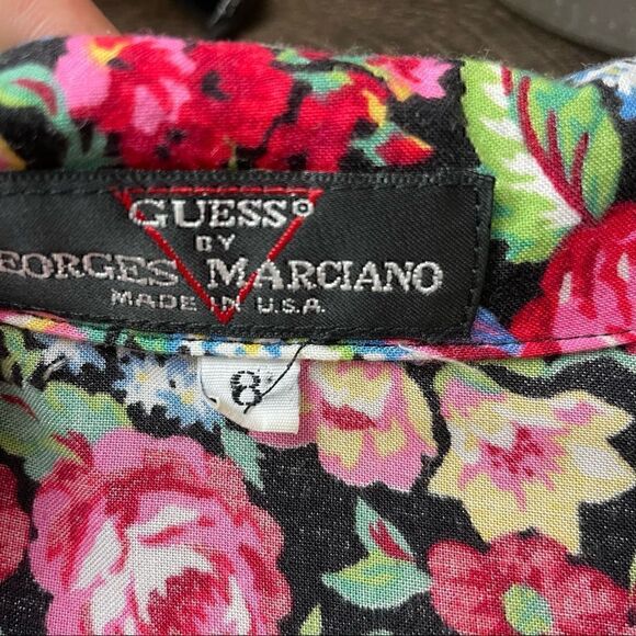 Vintage GUESS Floral Button Down Top - Picture 4 of 9